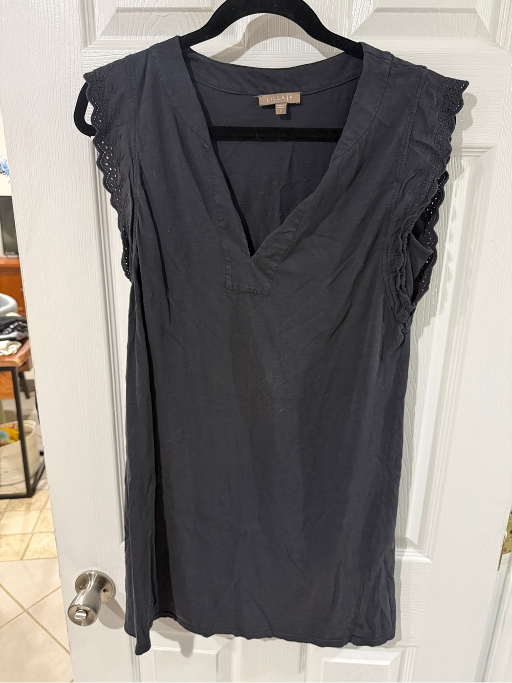 Lilla P Navy V-Neck Tunic Top